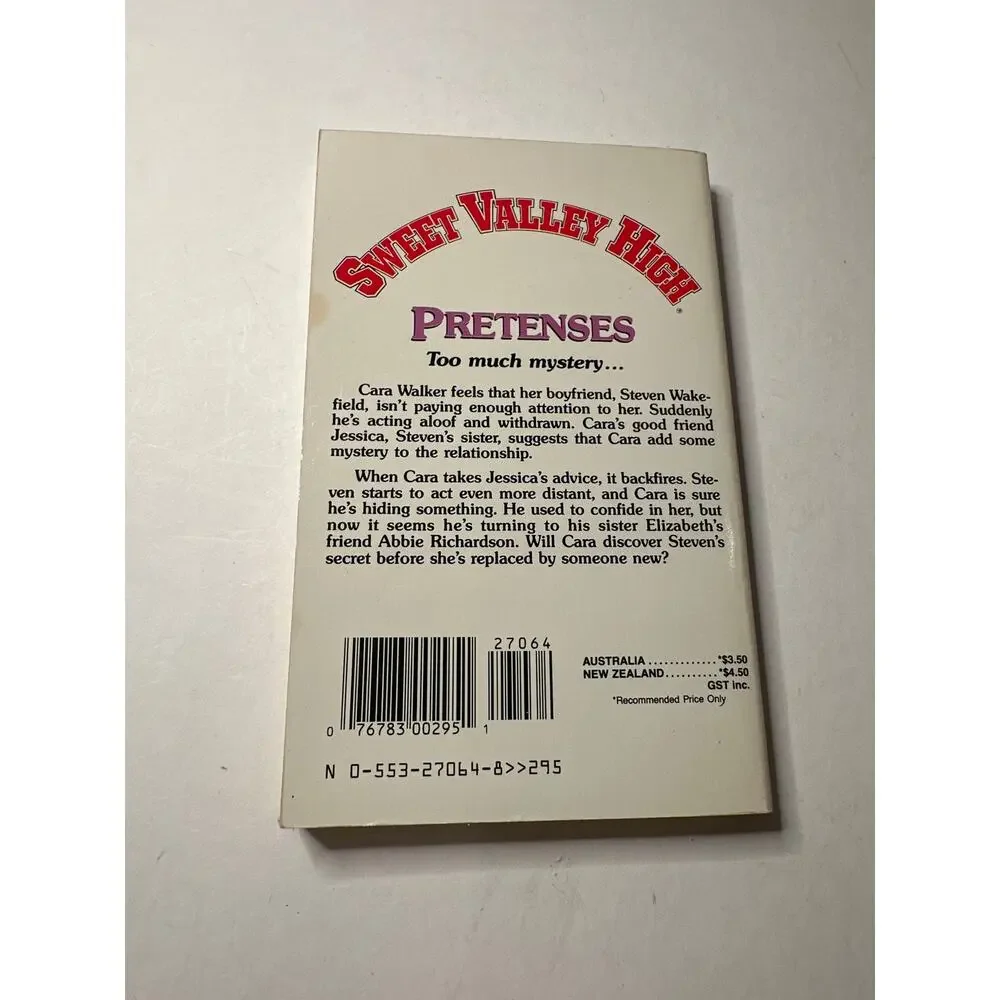 Sweet Valley High 1ST Edition First Print Book #44 Pretenses Vintage 1980's